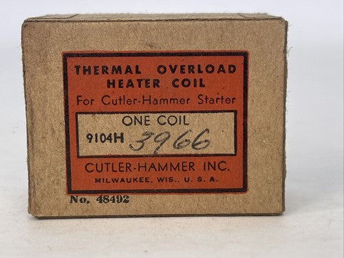 CUTLER HAMMER 9104H3966 THERMAL OVERLOAD HEATER COIL6