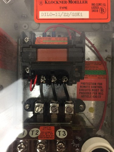 KLOCKNER-MOELLER DIL0-11/Z2/GSKi DIL0-11/Z2-NA INDUSTRIAL CONTROL PANEL ENCLOSUR9