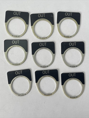 CUTLER HAMMER EATON 10250TM27 OUT LEGEND PLATE 30-2698-22 (LOT OF 9)0