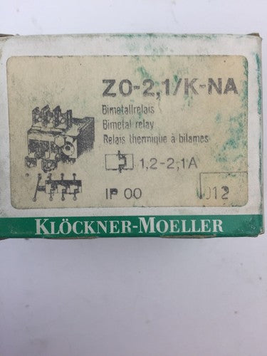 KLOCKNER MOELLER Z0-2,1/K-NA RELAY 600VAC 1.2-2.1AMP1