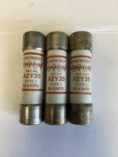Shawmut Amp-trap A2Y35 Type 1 35A 250V Fuse "Lot of 3"0