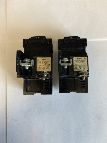 ITE Pushmatic P115 1 Pole 15A 240VAC Circuit Braker "Lot of 2"0
