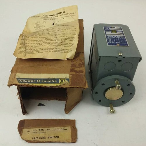 SQUARE D 9013 AHG-3S1 PRESSURE SWITCH, 550V, 2P, 3PH, 5HP, NEW OTHER, 9013 AHG0