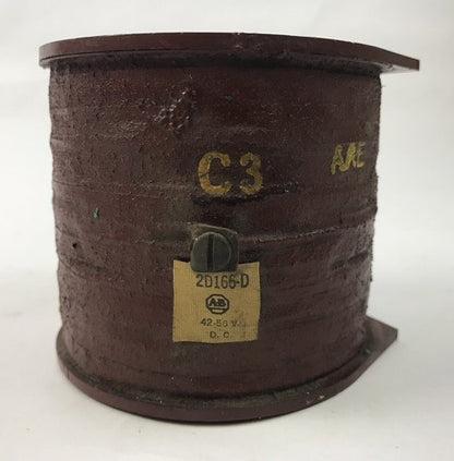 ALLEN BRADLEY 2D166D COIL, 42-56V. D.C, USED GOOD CONDITION, INSPECTED, 2D166-D0