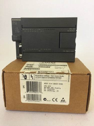 SIEMENS 6ES7-214-1BD22-0XB0 85-264VAC 14XDC24V 10XRELAY, 2A0