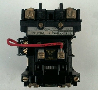 ALLEN-BRADLEY 500F-AOB920 / AC CONTACTOR / SIZE 0 / 2-POLE / NO CONTACTS0