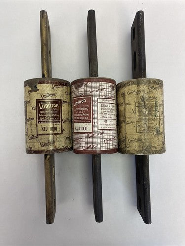 LIMITRON KTU1000 FAST ACTING CURRENT LIMITING FUSE 1000AMP 600VAC (LOT OF 3)3