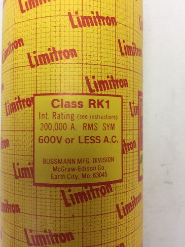 BUSSMANN LIMITRON KWS-R 600 FAST-ACTING CURRENT LIMITING FUSE 600 AMP 600 VAC3