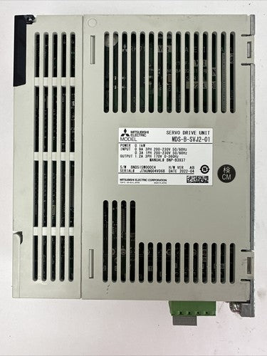 MITSUBISHI MDS-B-SVJ2-01 SERVO DRIVE UNIT OUTPUT 1.2A 3PH 170V INPUT 200-230V3