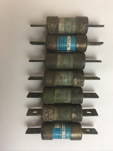 GE GF8B80 CLF FUSE CLASS J 80AMP 600VAC (LOT OF 7)4