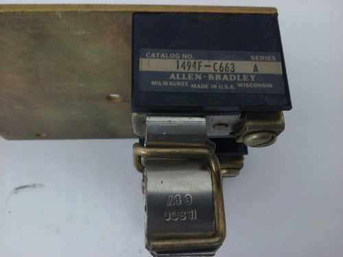 ALLEN BRADLEY 1494F-C663 SER. A,FUSE BLOCK ADAPTER PLATE KIT, W/ X-401979 30A 1