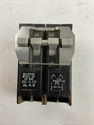 MURRAY EP440 CIRCUIT BREAKER 40A/40A/40A/40A 4POLE 120/240VAC STYLE EP0