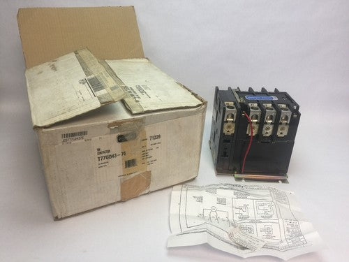 JOSLYN CLARK T77U043-76 TM CONTACTOR SIZE 3 100A 600VAC 3PH 50HP COIL 110-120V0