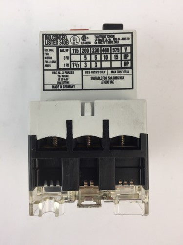KLOCKNER MOELLER PKZM1-20 NA MANUAL MOTOR STARTER 16-20A 600VAC 15HP 3 PHASE8