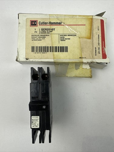 CUTLER HAMMER QCR2010T QUICKLAG INDUSTRIAL CIRCUIT BREAKER 10A 120/240VAC 2POLE0