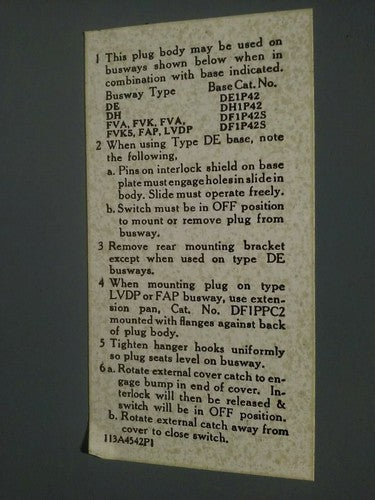 GE DFPC422DH BUS PLUG 4P 60A 240V W/ DH1P42 4P 30-60A TYPE DH1 600V FLEX A PLUG5