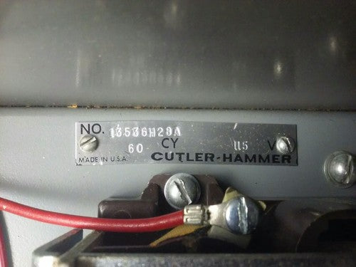 CUTLER HAMMER 13536H28A TYPE MX, INTRINSICALLY SAFE A.C. RELAY, 600V,1PH,16A,NEW4