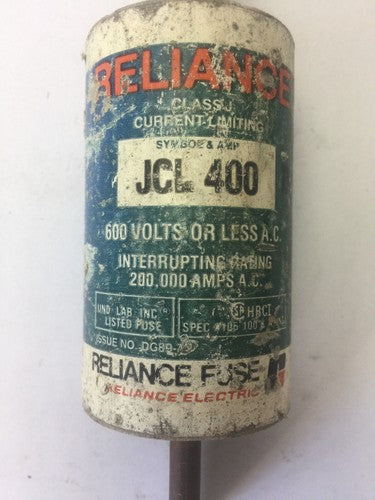 RELIANCE JCL 400 CLASS J CURRENT-LIMITING FUSE 400AMPS 600VAC 1