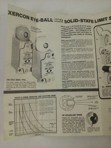 XERCON D0-10 EYE-BALL OPERATED LIMIT SWITCH 6