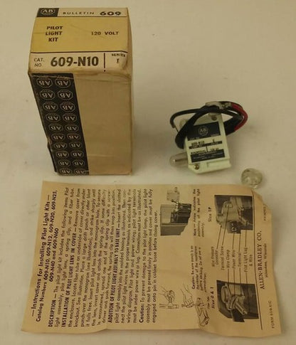 ALLEN BRADLEY 609-N10 SERIES E, PILOT LIGHT KIT, 120V, B2A(NE51H) LAMP0