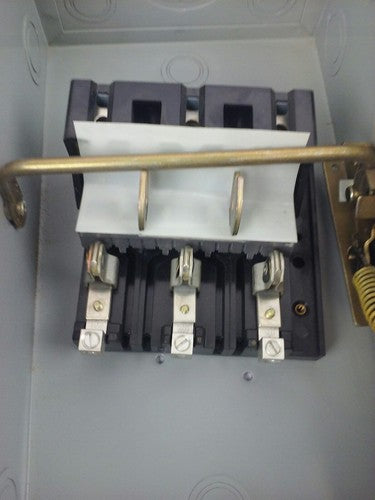 WESTINGHOUSE, HUN362, SAFETY SWITCH, 60A, 600V, 3P, TYPE 1 INDOOR, MISSING PARTS3