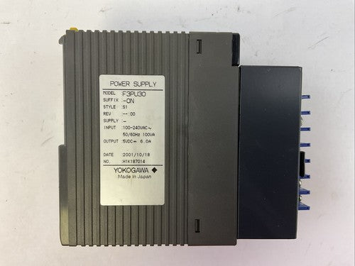 YOKOGAWA F3PU30-0N POWER SUPPLY OUTPUT 5VDC 6A INPUT 100-240VAC 100VA1