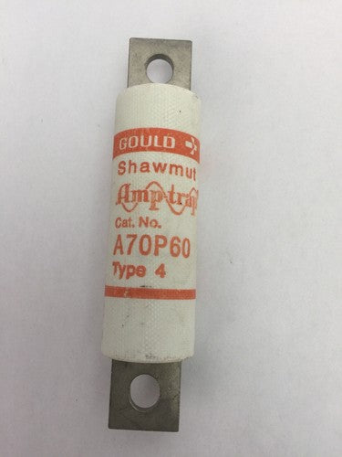 GOULD SHAWMUT AMPTRAP A70P60 FUSE 60AMP 700VAC TYPE 40