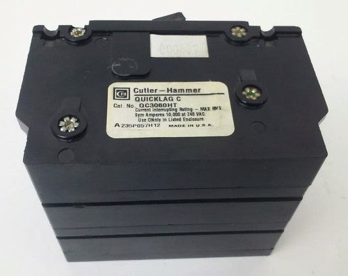 CUTLER HAMMER QC3060HT QUICKLAG C CIRCUIT BREAKER 3P 240VAC 60A TYPE QC2