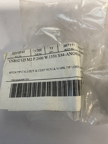 DAYTON VNR62 125 M2 P.2600 W.1350 X84-ANG0.0000 PUNCH ****LOTOF13**** 3690217791