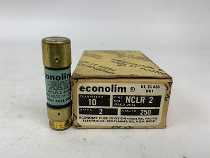 Economy Fuse Econolim NCLR 2 2A 250V Fuse "Lot of 10"0