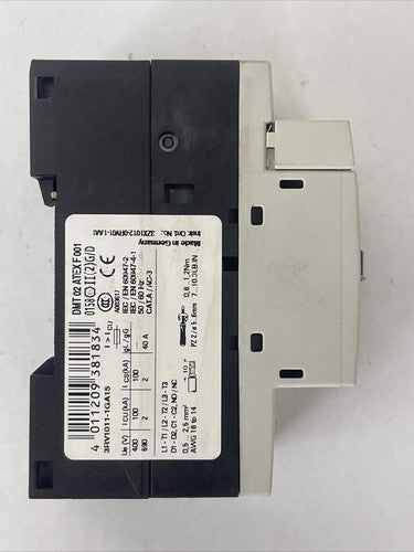 SIEMENS 3RV1011-1GA15 MOTOR PROTECTION CLASS 10 600VAC 5HP 82A TRIP 4.5-6.3A1