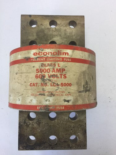 ECONOMY LCL-5000 ECONOLIM CURRENT LIMITING FUSE CLASS L 5000AMP 600VAC0
