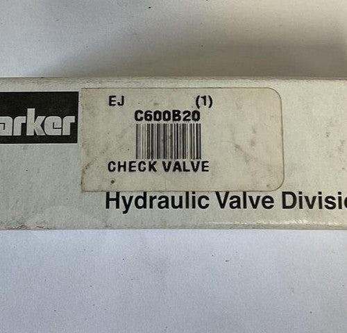 PARKER C600B20 CHECK VALVE 2000PSI 138BAR2
