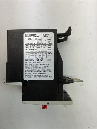 SIEMENS 3RU1126-4CB0 OVERLOAD RELAY 600VAC 60A2