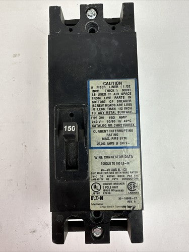 EATON CHH2150H2X CIRCUIT BREAKER 150AMP 240VAC 2POLE0
