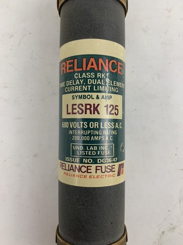 Reliance LESRK125 125A 600V Fuse3