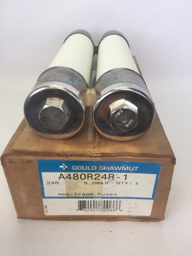 GOULD SHAWMUT A480R24R-1 CURRENT LIMITING FUSE 2400/4800V DESIGNATION: 24R 0