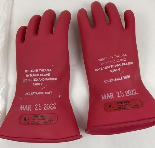 MAGID ARC RUBBER INSULATING GLOVES DPL LINEPRO 9 1/2 ANSI/ASTM D 120 1000VAC3