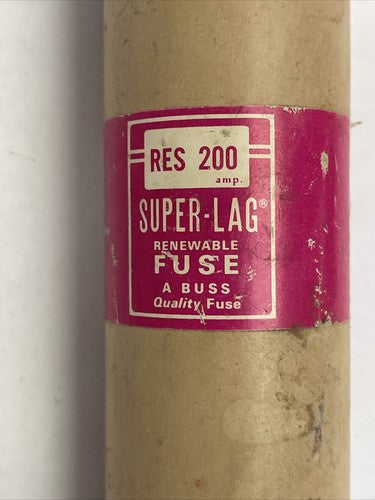 BUSS RES200 SUPER-LAG RENEWABLE FUSE 200AMP 600VAC1
