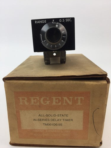 REGENT TM301D0.5S ALL SOLID STATE IN SERIES DELAY TIMER 115V 1AMP0
