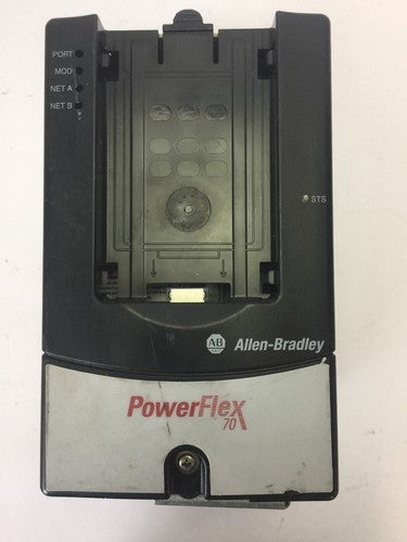 ALLEN BRADLEY POWER FLEX 70 20AD3P4A0AYNNNC0 AC DRIVE INPUT 432-528VAC OUTPUT 0