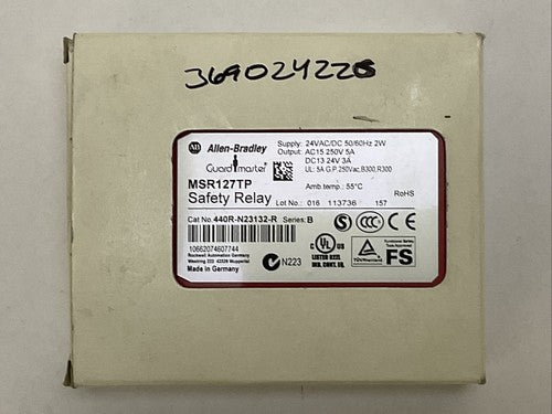 ALLEN BRADLEY 440R-N23132-R SERIES B GUARD MASTER SAFETY RELAY MSR127TP0