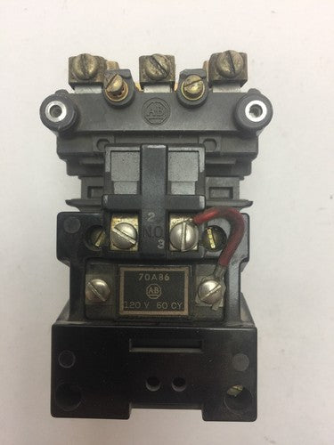 ALLEN BRADLEY X233635 CONTACTOR 600VAC 18AMP SER K SIZE 0 70A86 COIL 120V 60CY0