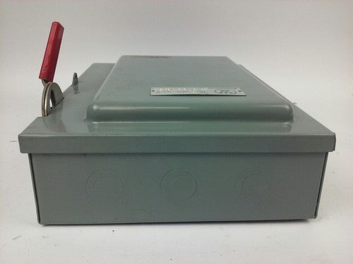 WESTINGHOUSE HF461 SAFETY SWITCH, 30A, 600V, 4P FUSIBLE, 25 H.P., NEW7