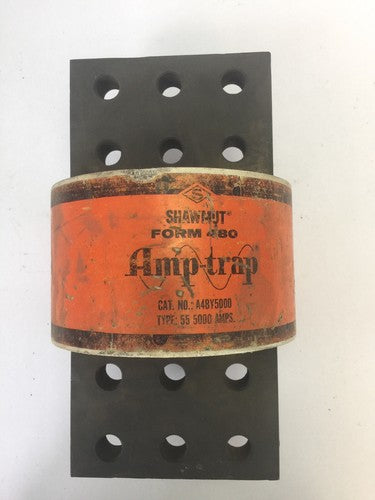 SHAWMUT A4BY5000 FUSE 5000 AMPS 600VAC 250VDC FORM 480 AMP-TRAP TYPE 550