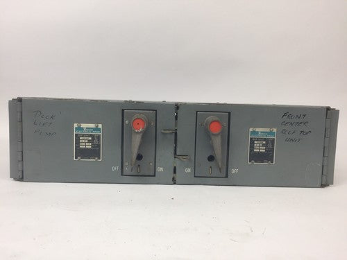 ZINSCO QSFT353B TWIN PANELBOARD FUSIBLE 30AMP 600VAC 3 POLE 7 1/8 HP0
