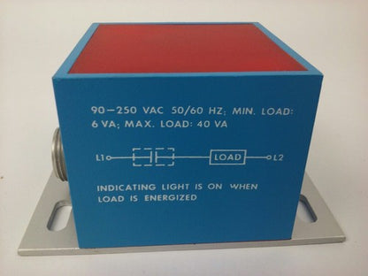 ISSC 9803-38 SOLID STATE METALLIC PROXIMITY SWITCH, 90-250VAC, 50/60HZ, 6VA, NEW2