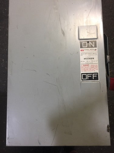 FPE H1236SN HEAVY DUTY SAFETY SWITCH 600 VAC 200 AMP 150 MAX HP 3 POLES0