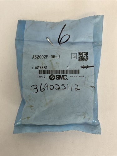 SMC AS2002-06-J THROTTLE VALVE (BAG OF 6)0