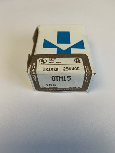 Gould Shawmut One-Time OTM15 15A 250V Fuse "Lot of 10"0